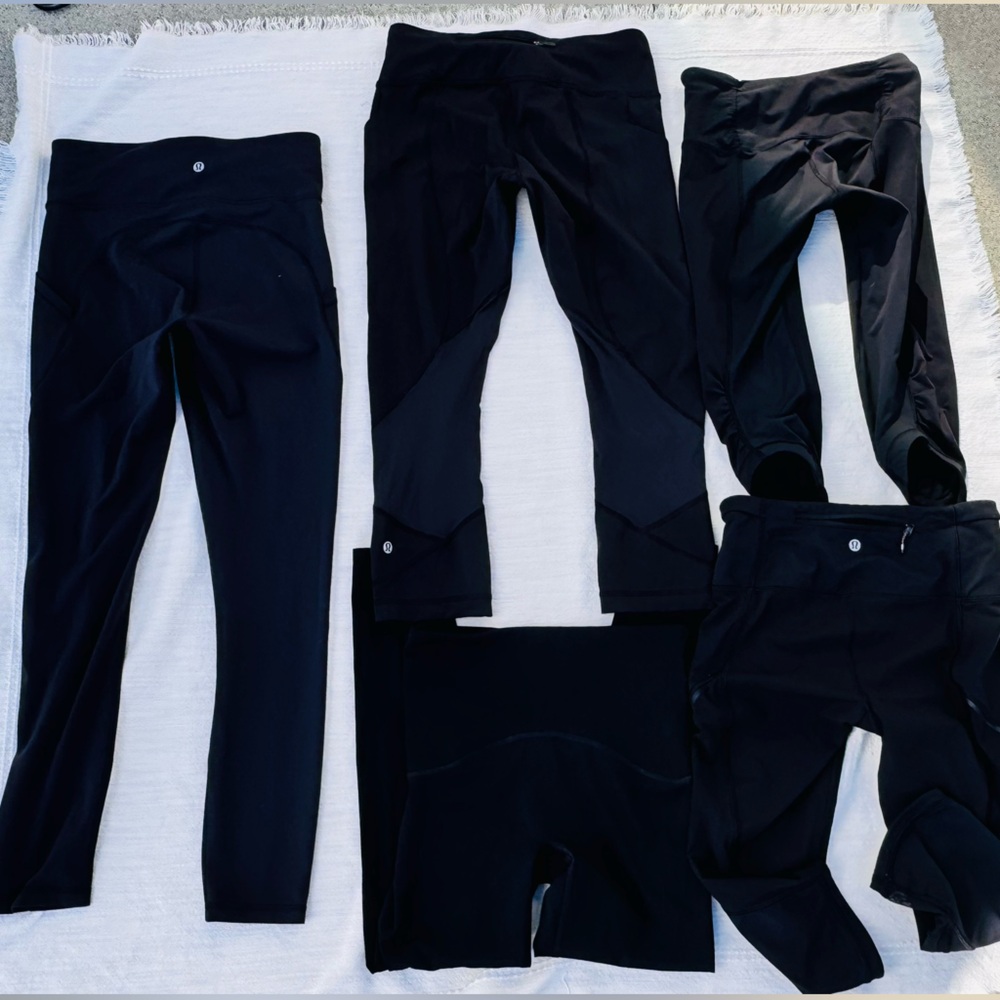 Lululemon Lot - sz 6 Leggings 3 capris, 1 - 7 inch, 1 full length (1 is spanx)